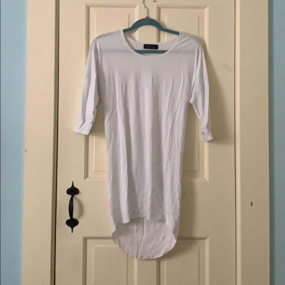 White 3/4 sleeve dress